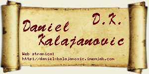 Daniel Kalajanović vizit kartica